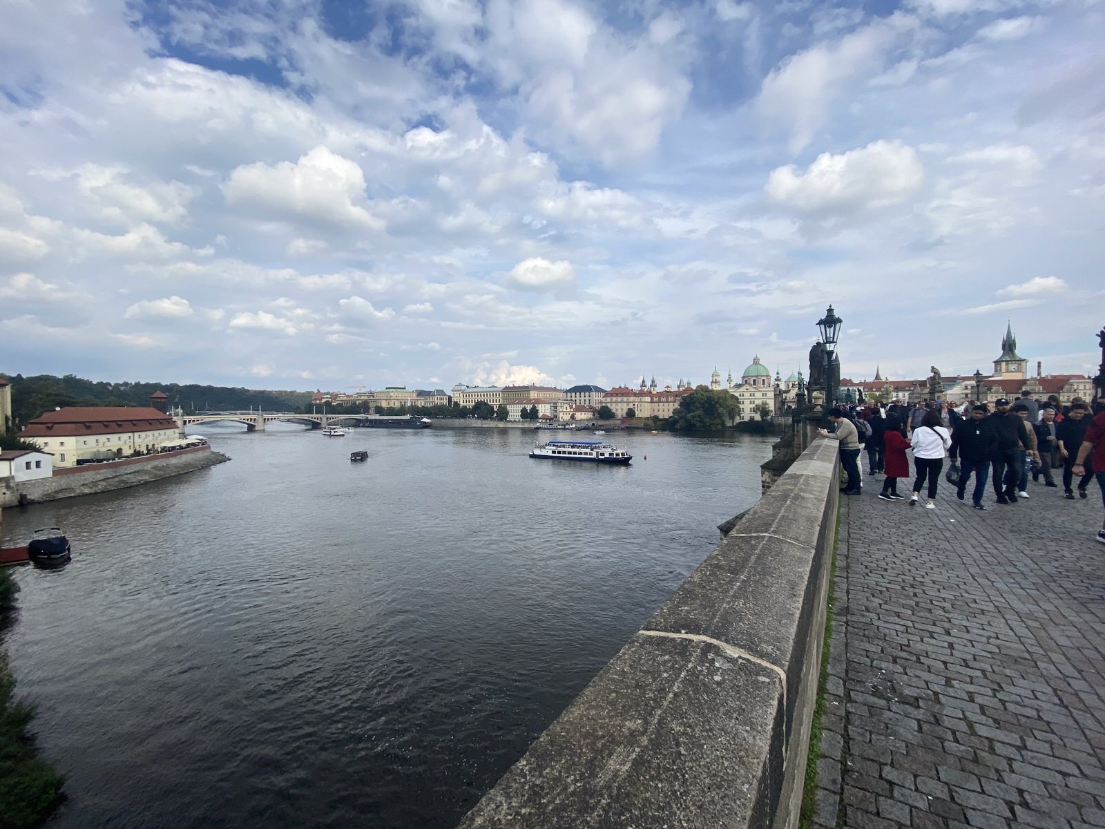 Riding from my Campsite into Prague City Center